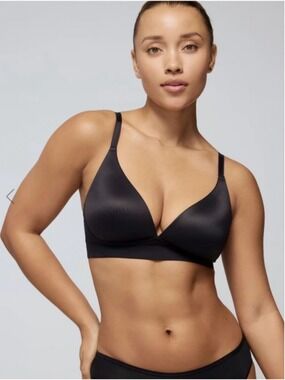 Soma Intimates Bra Navy Enbliss Luxe Plunge Bralette Medium